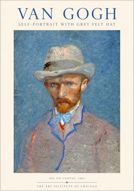 Van Gogh Self-portrait with Grey Felt Hat II No1 - Poster