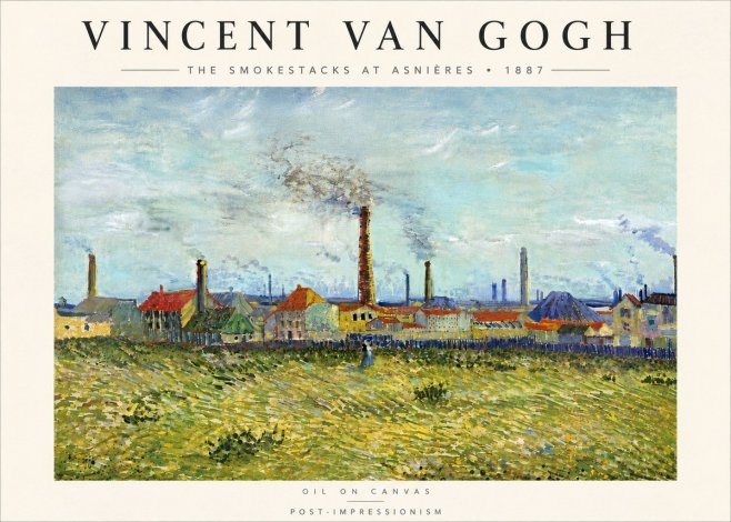 Van Gogh The Smokestacks at Asnières No6 - Poster