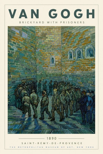 Van Gogh Brickyard with Prisoners No3 - Poster