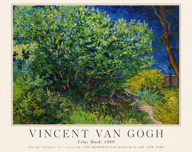 Van Gogh Lilac Bush No1 - Poster