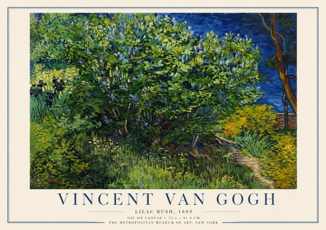 Van Gogh Lilac Bush No3 - Poster