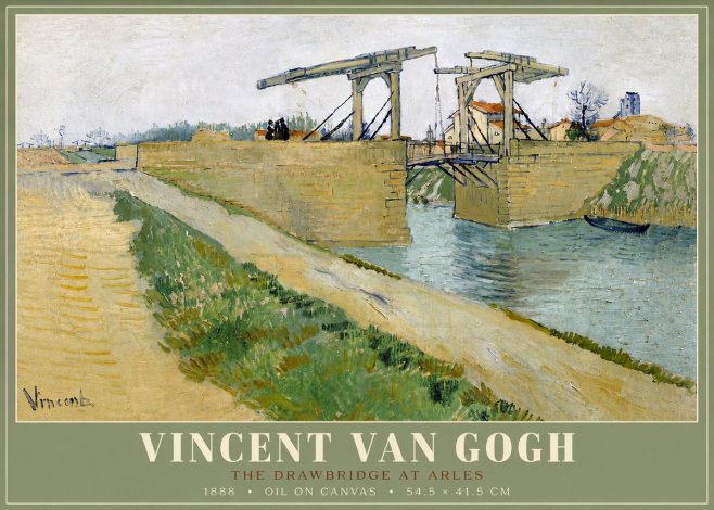 Van Gogh The Drawbridge at Arles II No4 - Poster