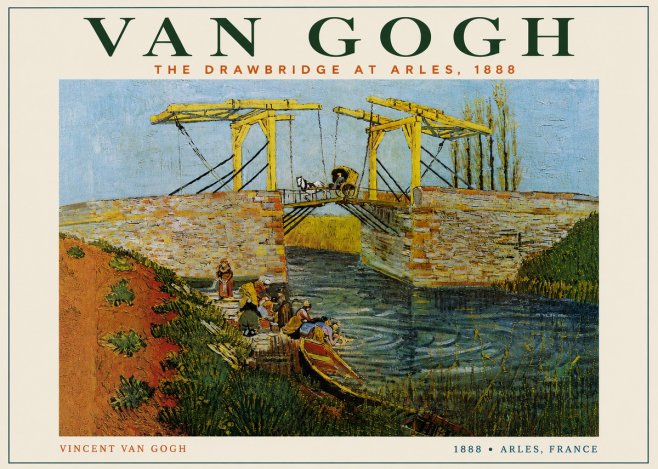 Van Gogh The Drawbridge at Arles III No4 - Poster
