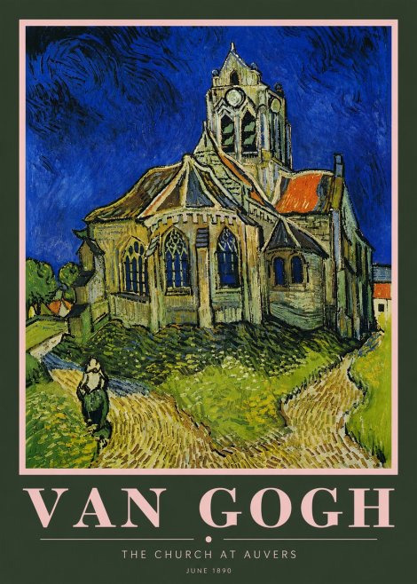 Van Gogh The Church at Auvers II No5 - Poster