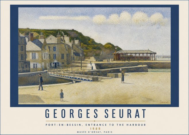 Seurat Port-en-bessin, Entrance to the Harbour, 1888 No5 - Poster