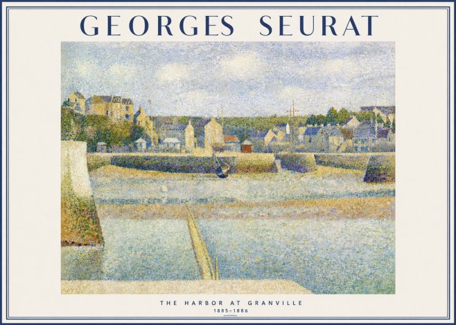 Seurat The Harbor at Granville No3 - Poster