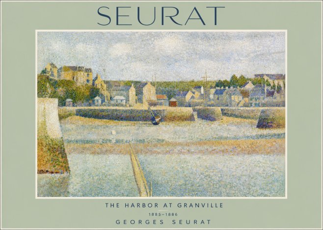 Seurat The Harbor at Granville No6 - Poster