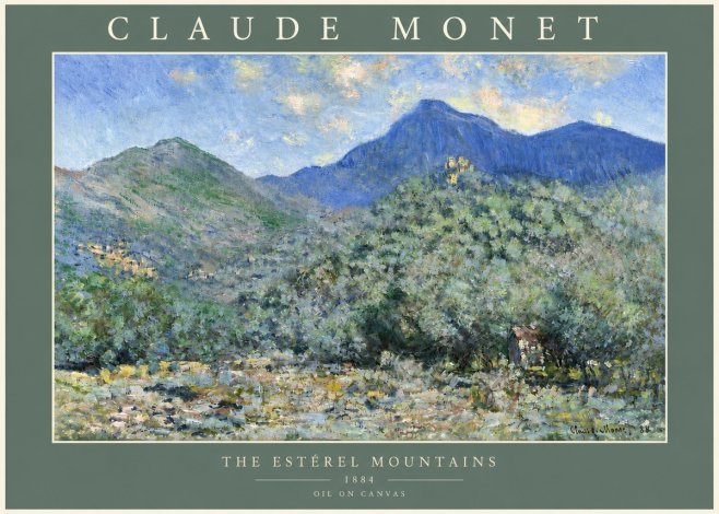 Monet The Estérel Mountains No4 - Poster