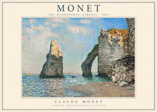 Monet The Manneporte, Etretat No2 - Poster