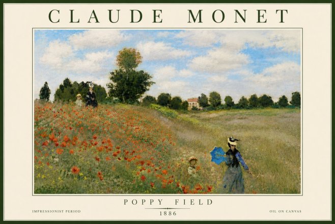 Monet Poppy Field No6 - Poster