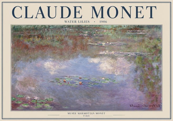 Monet Water Lilies VI No1 - Poster