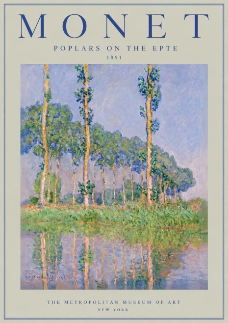 Monet Poplars on the Epte No5 - Poster