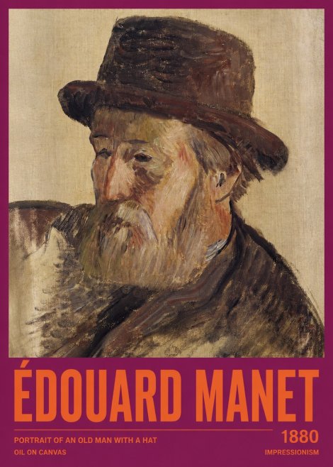 Édouard Manet Portrait of an Old Man with a Beard No6 - Poster