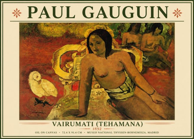 Paul Gauguin Vairumati (Tehamana) No6 - Poster