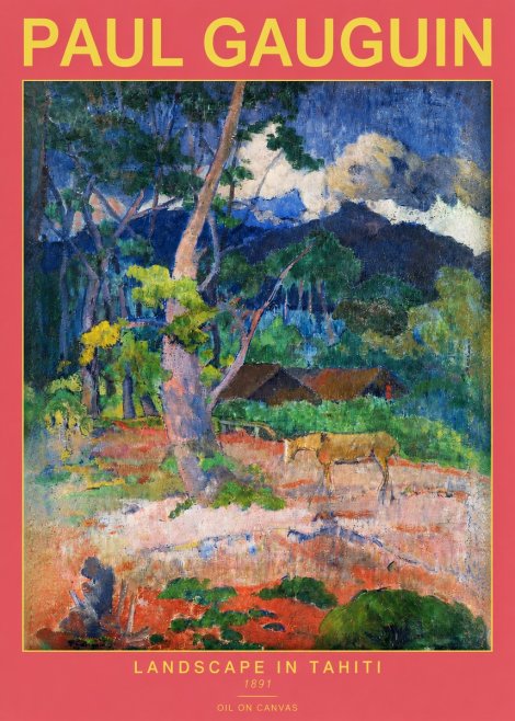 Paul Gauguin Landscape in Tahiti III No2 - Poster