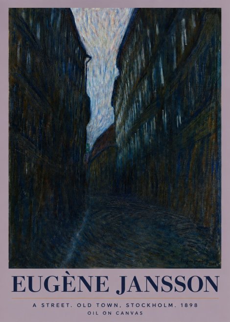 Eugène Jansson A Street. Old Town, Stockholm. 1898 No3 - Poster