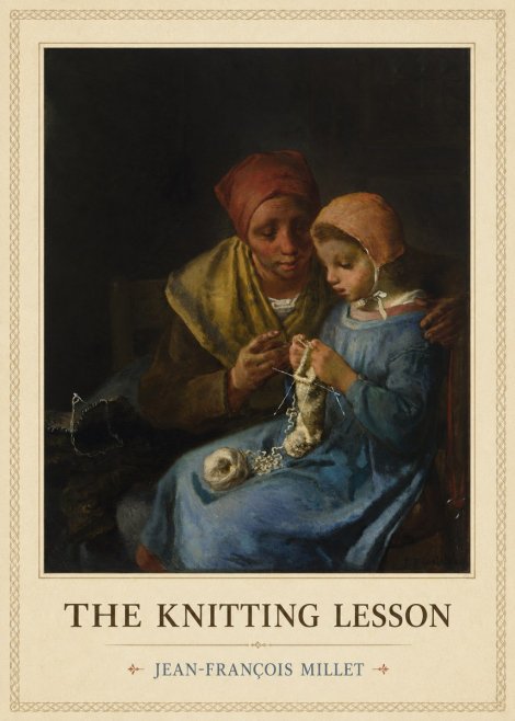 Jean-François Millet The Knitting Lesson I No4 - Poster