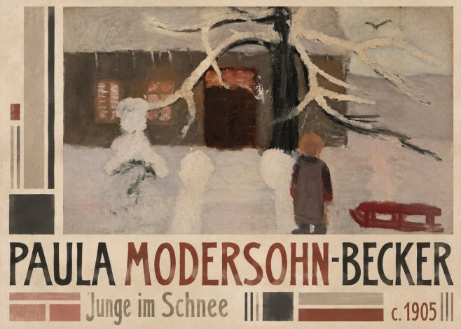 Paula Modersohn-Becker Junge Im Schnee No4 - Poster