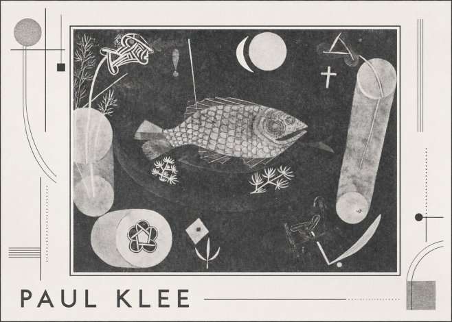 Paul Klee Abstract Fish No3 - Poster