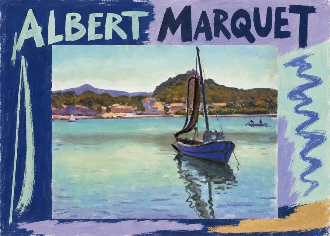 Albert Marquet Blue Boat in the Harbor No6 - Poster