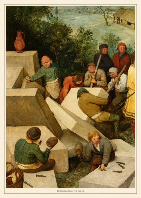 Pieter Bruegel The Tower of Babel V No6 - Poster