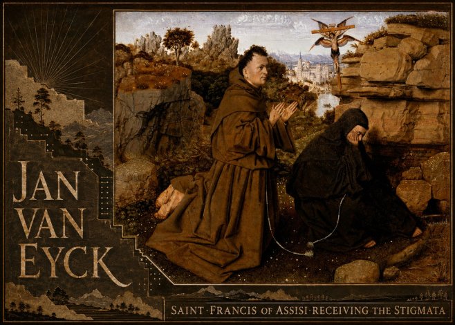 Jan van Eyck Saint Francis of Assisi Receiving the Stigmata No6 - Poster