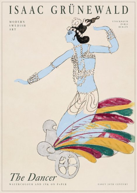 Isaac Grünewald Dancer on a Chariot No2 - Poster