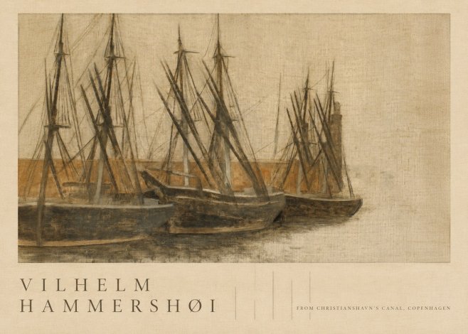 Vilhelm Hammershøi From Christianshavn's Canal, Copenhagen No5 - Poster