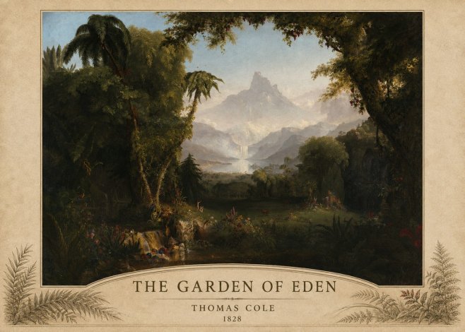 Thomas Cole The Garden of Eden I No5 - Poster