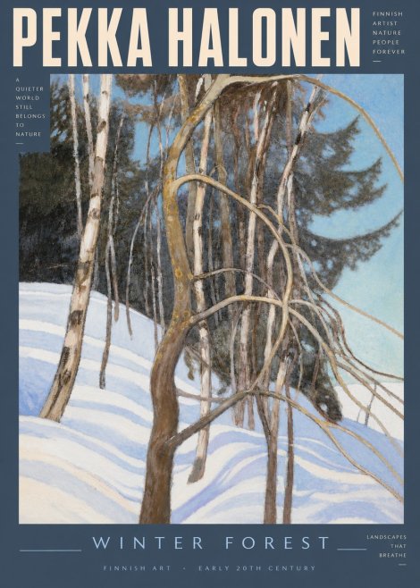 Pekka Halonen Winter Forest III No5 - Poster