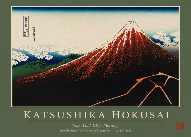 Katsushika Hokusai Fine Wind, Clear Morning No2 - Poster