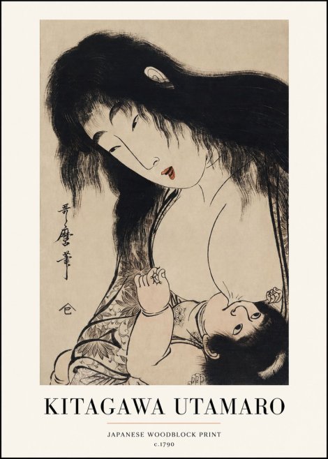 Kitagawa Utamaro Mother Nursing Her Child No1 - Poster