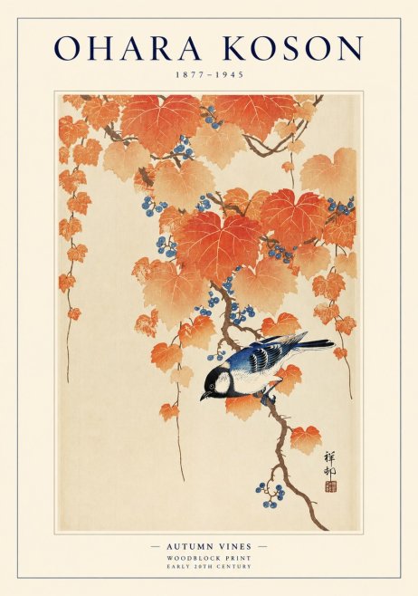 Ohara Koson Autumn Vines No1 - Poster