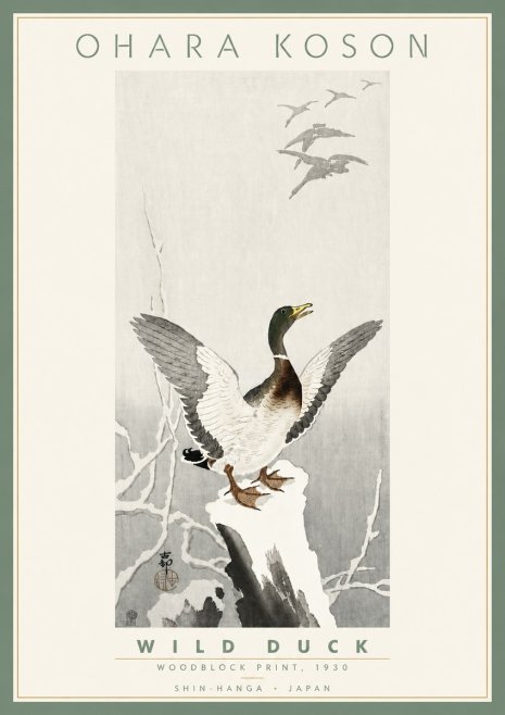 Ohara Koson Wild Duck No4 - Poster