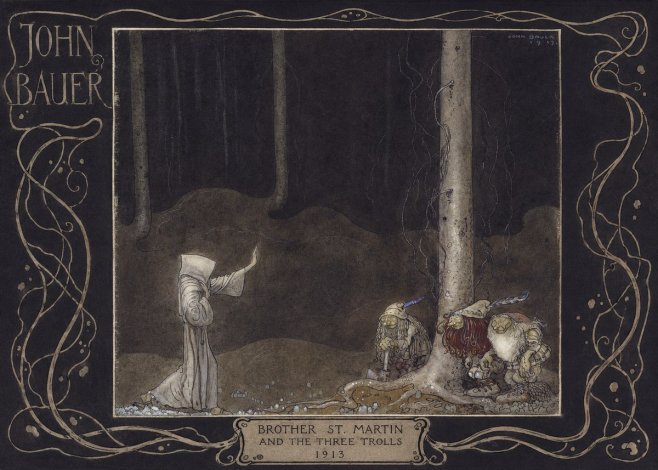 John Bauer Brother St. Martin and the Three Trolls No5 - Poster