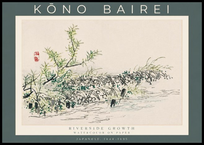 Kōno Bairei Riverside Growth No3 - Poster