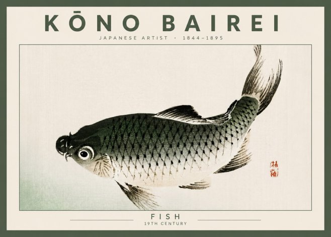 Kōno Bairei Fish I No4 - Poster