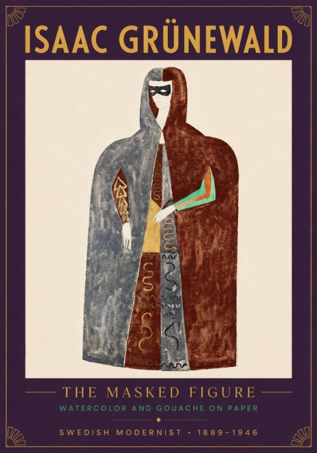 Isaac Grünewald The Masked Figure No3 - Poster