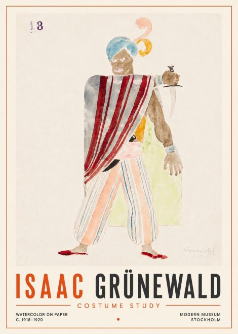 Isaac Grünewald Costume Study III No5 - Poster