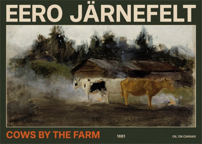 Eero Järnefelt Cows by the Farm · 1881 No2 - Poster