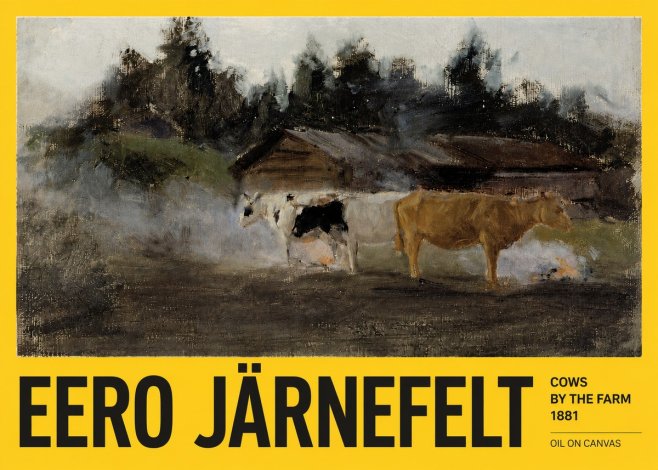 Eero Järnefelt Cows by the Farm · 1881 No4 - Poster