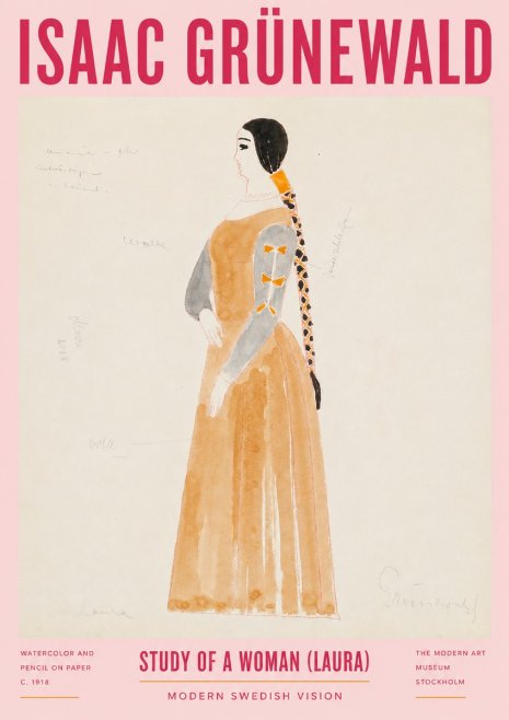 Isaac Grünewald Study of a Woman (Laura) No2 - Poster