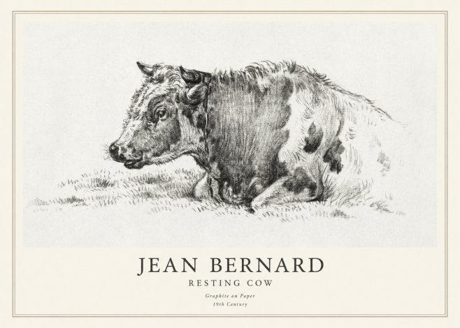Jean Bernard Resting Cow I No1 - Poster