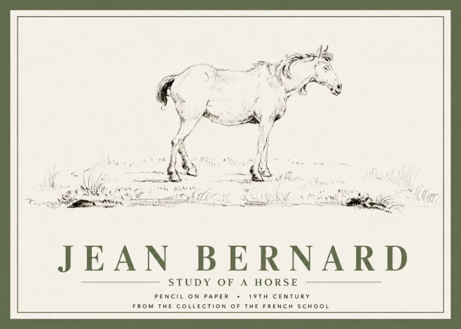 Jean Bernard Study of a Horse IV No5 - Poster