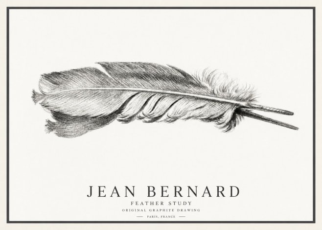 Jean Bernard Feather No4 - Poster
