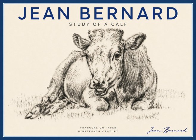 Jean Bernard Resting Calf II No6 - Poster
