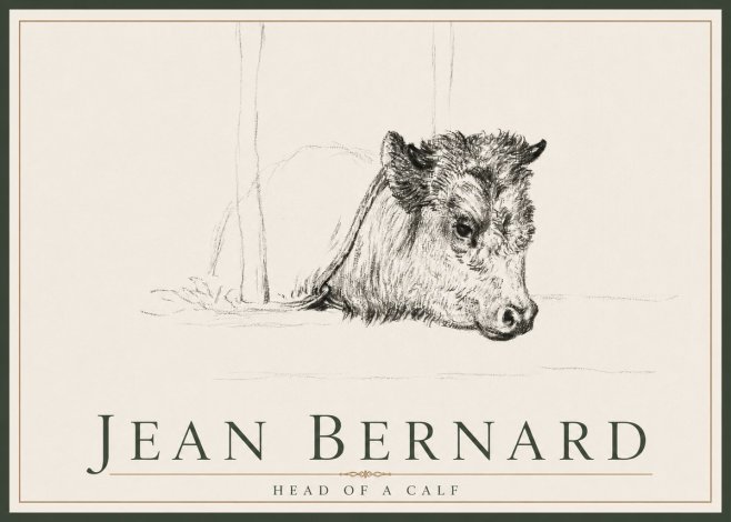 Jean Bernard Study of a Calf I No4 - Poster