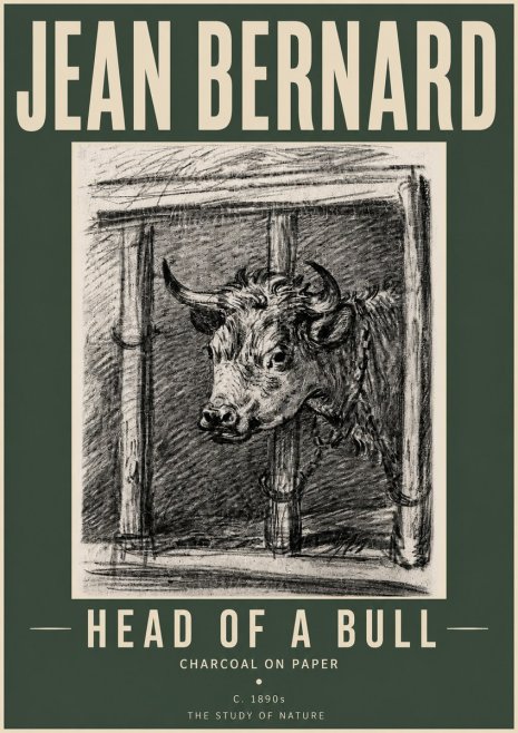 Jean Bernard Study of a Bull II No5 - Poster