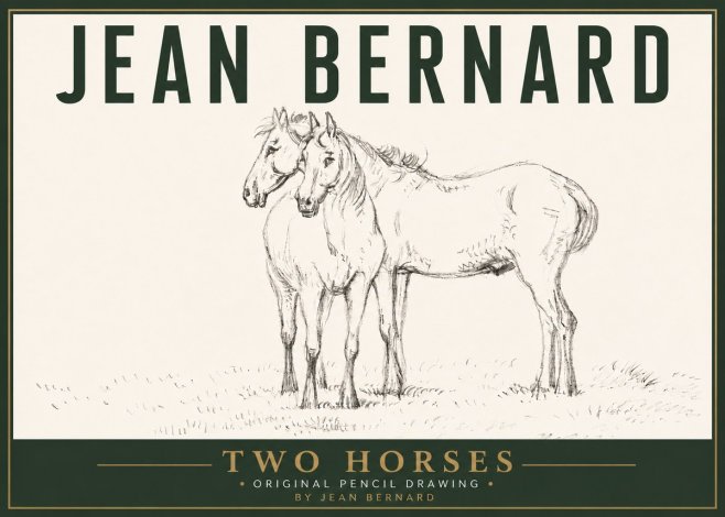 Jean Bernard Two Horses I No5 - Poster
