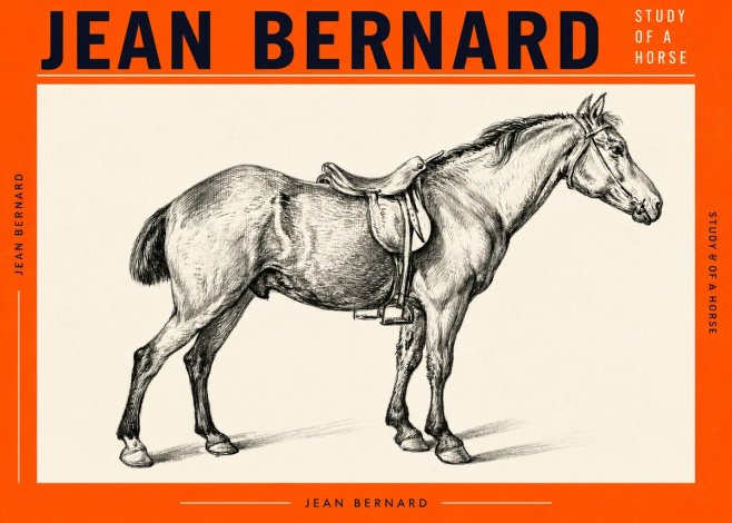 Jean Bernard Study of a Horse X No3 - Poster
